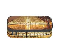 AMINNU Musée du Louvre à Paris - Grande capacité - Trousse multifonction pour adolescents - Avec fermeture éclair - Convient pour l'école et le bureau, Noir , Taille unique, Trousse de maquillage