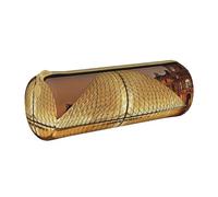 AMINNU Musée du Louvre - Trousse cylindrique - Résistante - Avec fermeture éclair - Convient pour l'école et le bureau - Unisexe, blanc, Taille unique, Trousse de maquillage