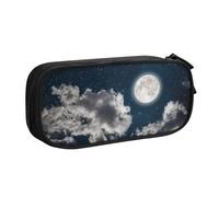 AMINNU Trousse à crayons pleine lune multifonctionnelle, avec fermeture éclair, convient pour l'école et le bureau, unisexe., Noir , Taille unique, Trousse de maquillage