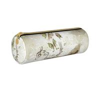 AMINNU Trousse cylindrique en forme de papillon et violoncelle - Durable - Pour étudiant - Fermeture éclair - Convient pour l'école et le bureau - Unisexe, blanc, Taille unique, Trousse de maquillage