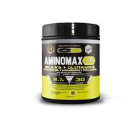 Aminomax Healthy Fusion | 8,7 g par dose - Complexe d’Acides Aminés Essentiels | BCAA 2:1:1 avec Glutamine, Collagène, Magnésium et Vitamine B6 | Récupération Musculaire, Énergie et Performance | 300g