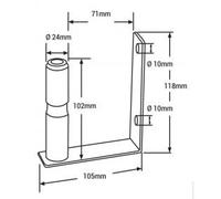 AMiO Pièce support gyrophare 01506