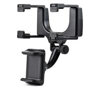 AMIO 02612 Support Téléphone Rétroviseur Voiture - Bras Rétractable et Orientable, Fixation Universelle