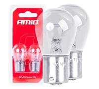 AMiO Ampoules halogènes P21/5W BAY15D 12V - Lot de 2 ampoules sous blister