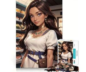 Amira Mon séjour à Sandrock Puzzle de 1000 pièces Entraînement cérébral ludique Pièces précises et sans Couture Passe-Temps Fascinant pour Les Moments de détente (50x75cm)