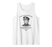 Amiral Farragut Damn The Torpedoes Civil War Débardeur
