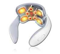 Amiriva Neck Massager,Amiriva Wireless Neck Back Massager with Promote Blood Circulation,Portable Heated Electric Necks & Back Massagers with 6 Vibration Modes & 15 Intensity Levels (White)