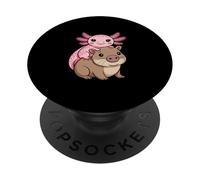 Amis Mignons Axolotl et Capybara PopSockets PopGrip Adhésif