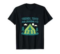 Amis, tentes et rires pour Camping Graphique T-Shirt