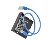 AMISENK Adaptateur PCIE vers 4 ports USB 3.0 pour panneau avant PCIExpress pour une connectivité améliorée Hubs USB du panneau avant
