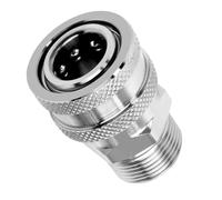 AMISENK Adaptateur rotatif à 360 degrés en acier inoxydable qui se connecte rapidement pour les nettoyeurs haute pression, adaptateur universel pivotant haute pression pour lave-linge