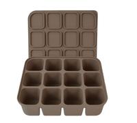 AMISENK Bac à glaçons en silicone de qualité supérieure 4/6/12 grilles avec couvercles, doux mais robuste, idéal pour les cuisines familiales et les événements sociaux, résistant à la température