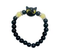 AMISENK Bracelet jonc assorti en résine avec breloque en forme de chaton, cadeau pour meilleur ami, fan de cinéma, événement, chaton lumineux, taille unique, Comme décrit