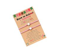 AMISENK Bracelet réglable moderne à motif géométrique étoilé avec détails en cuivre léger tressé et élégant pour l'amitié, taille unique, Comme décrit