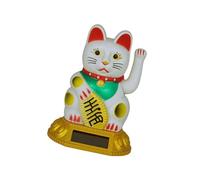 AMISENK Bras de relocalisation Solaire Successful Puss Statue Vert Télécommute Décoration Richesse Symbole Solaire Propulsé Maneki Neko