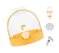 AMISENK Cage d'habitat pour oiseaux en plein air avec trous de ventilation - Construction légère - Avec réservoir d'eau potable - Porte-oiseaux compact pour les sorties