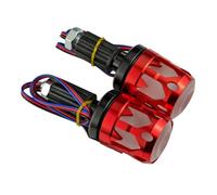 AMISENK Capuchon lumineux multicolore pour guidon de moto, scooter, moto, résistant aux intempéries, en aluminium