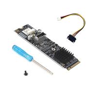 AMISENK Carte adaptateur NVME vers type E pour disque solide PCIe Gen3x4 Taux de transfert de 20 Gbit/s avec dissipateur thermique PH6603 NVME Carte adaptateur de disque solide Installation facile
