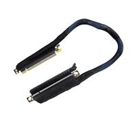 AMISENK Carte graphique PCIe5.0 X16 à sortie droite - Câble coudé à 180 degrés - Bornes plaquées argent pour une dégradation minimale du signal