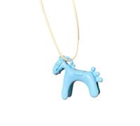 AMISENK Collier avec pendentif cheval avec revêtement brillant réglable pour un usage quotidien et une fête - Accessoire polyvalent avec pendentif cheval, taille unique, Comme décrit, Comme décrit.