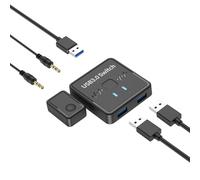 AMISENK Commutateur USB 3.0 2 en 1 sortie/1 entrée 2 sorties USB partage ordinateur clavier et imprimante Scanner Webcam Splitter Clavier Imprimante