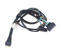 AMISENK Compactly SASSFF-8654 Câble de transmission de signaux 4i 38 broches vers SAS8639U.2 pour centres de données, boîtiers à espace limité, transfert de données à haute vitesse