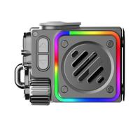 AMISENK Conférencier de communication en métal construit avec batterie rechargeable multicolore environnement lumière portable dispositif sonore communication en métal avec lumière environnementale