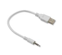 AMISENK Cordon auditif USB multifonction blanc de 3,5 mm permettant de charger l'appareil simultanément et de lire de la musique via câble USB