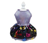 AMISENK Costume d'Halloween pour chat - Robe pour chien - Jupe en tulle pailletée - Accessoire de mode pour animaux de compagnie