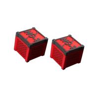 AMISENK Cube actif en carbone pour aquarium Rouge Composant renouvelable pour l'eau et l'absorption des impuretés Circulation automatique de l'eau