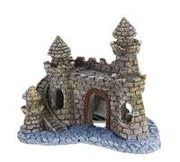 AMISENK Décoration d'aquarium en résine pour aquarium, cachettes, grotte Betta, rocher, petite maison d'aménagement paysager, détails