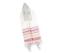 AMISENK Écharpe tallit légère en polyester avec pompons pour prières quotidiennes et festivals - Respirant - Motif judaïque - Accessoire de prière pour bébé, a, taille unique