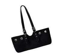 AMISENK Élégant sac à dos de moto d'inspiration coréenne avec tissu en daim pour femme léger pour un usage quotidien sous les bras compact pour le style de vie, Noir , One Size