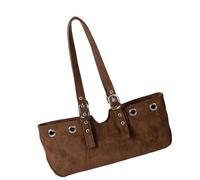 AMISENK Élégant sac à dos de moto d'inspiration coréenne avec tissu en daim pour femme léger pour un usage quotidien sous les bras compact pour le style de vie, café, One Size