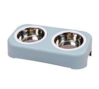 AMISENK Ensemble de bols surélevés, avec distributeur d'eau anti-déversement, anti-fendre, couleur macaron, vert et bleu