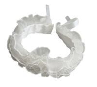 AMISENK Faux col ras-du-cou à volants en maille pour femme - Petit col froncé - Châle - Costume d'Halloween