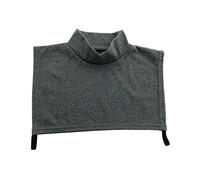 AMISENK Faux col roulé pour femme, col roulé amovible, demi-haut, chemisier simple, couleur unie, cache-cou pour un look superposé, demi-chemises blanches pour femme, gris, taille unique