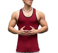 AMISENK Haut d'entraînement à séchage rapide pour homme, léger, respirant, sans manches, chemise de sport athlétique pour les entraînements, le basket-ball, le tennis, la course à pied, gilet