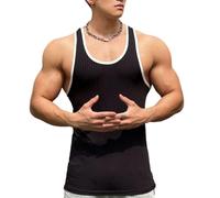 AMISENK Haut d'entraînement à séchage rapide pour homme, léger, respirant, sans manches, chemise de sport athlétique pour les entraînements, le basket-ball, le tennis, la course à pied, gilet