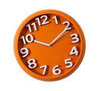 AMISENK Horloge murale tendance à grands chiffres en relief Mécanisme silencieux Décoration contemporaine Facile lisible Fonctionnement à piles Horloge murale élégante pour salon