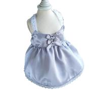 AMISENK Jolie robe de plage pour chiot avec jupe, t-shirt en dentelle avec nœud papillon, tenue de plage, costume pour animal de compagnie, tenue de fête pour petits animaux de compagnie