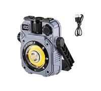 AMISENK Lampe d'inspection solaire de camping avec base de travail rechargeable pour réparation de voiture d'urgence poids