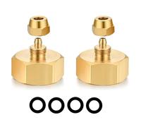 AMISENK Lot de 2 adaptateurs en laiton 1,9 cm à 6,35 mm pour systèmes d'irrigation de jardin en laiton