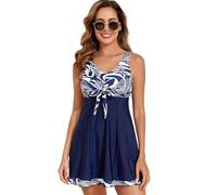 AMISENK Lot de 2 maillots de bain tendance pour femme avec jupe et short pour fête de piscine