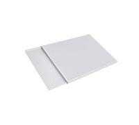 AMISENK Lot de 2 plaques de cuisson en aluminium anodisé 35 x 25 cm antiadhésives robustes pour pâtisseries, croissants, ustensiles de cuisson en aluminium résistant à l'acide