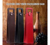 AMISENK Lot de 2 sacs de vin en cuir pour bouteille de champagne pour événements en plein air et mariages, a, Taille unique