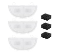 AMISENK Lot de 3 filtres ronds de rechange pour fontaine pour animaux de compagnie, optimise la routine de consommation de votre animal de compagnie, filtre réutilisable pour fontaine pour chats