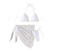 AMISENK Maillot de bain fendu pour femme avec maillot de bain enveloppant dos nu maillot de bain avec jupe portefeuille de plage dos nu maillots de bain respirants