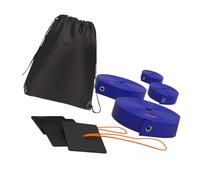 AMISENK Marqueur de terrain de volleyball professionnel pour extérieur - Ligne de délimitation réglementable avec ancres de sable - Sac en filet - Taille officielle - Équipement professionnel de