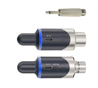 AMISENK Microphone UHF pour PC Gaming Stream Podcast Ordinateur Microphone à condensateur avec adaptateur de téléphone Sortie casque UHF Microphone convertisseur